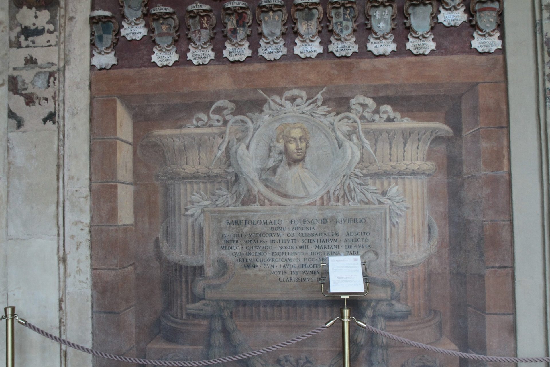Bartolomeo Folesani Riviera's memorial, 1 FL, Palazzo Archiginnasio, Bologna - 02.JPG